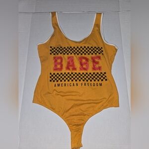 Charlotte Russe Mustard Bodysuit